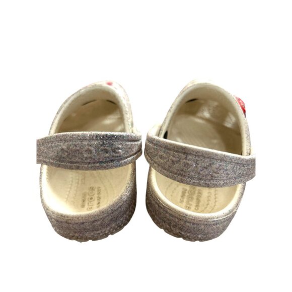 Crocs Girls Shoes Silver/Pink Multi Size 9 - Picture 3 of 8